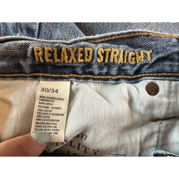 American Eagle Relaxed Straight Jean Size 30 - Picture 4 of 7